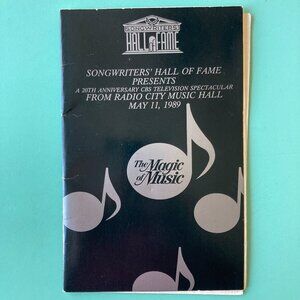 Linda Eder Signed Playbill The Magic of Music SONGWRITERS' HALL OF FAME May1989